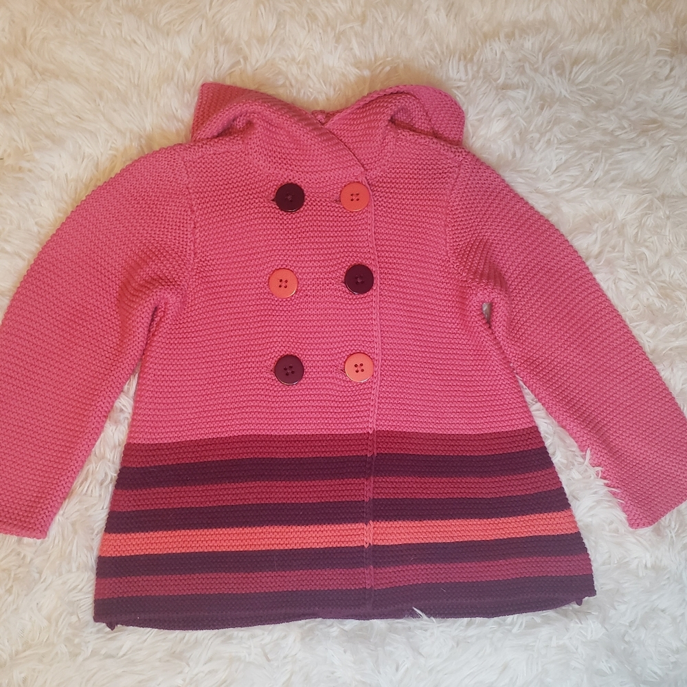First Impressions Peacock knit sweater